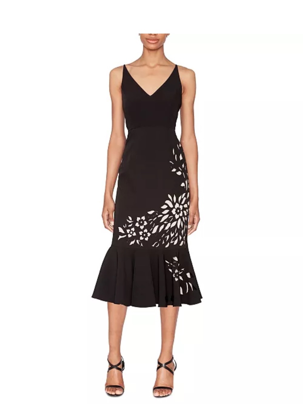 WHITE TIE by Shani
Shani Women's Laser Cut Flounce-Hem Midi Dress 14